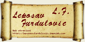 Leposav Furdulović vizit kartica